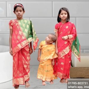 বাচ্চাদের কাতান শাড়ি